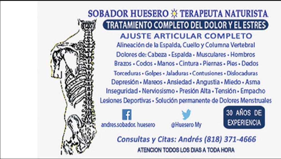 Sobador Huesero Terapeuta Holistico