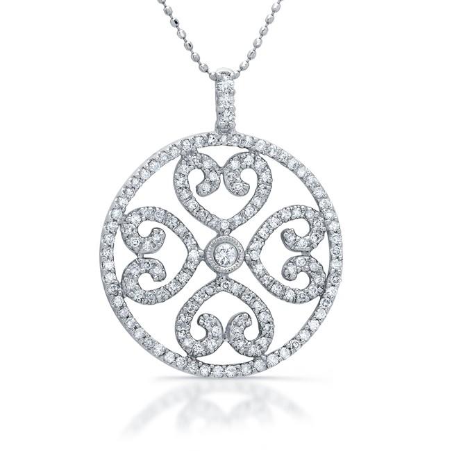 Diamond Heart Medallion Pendant