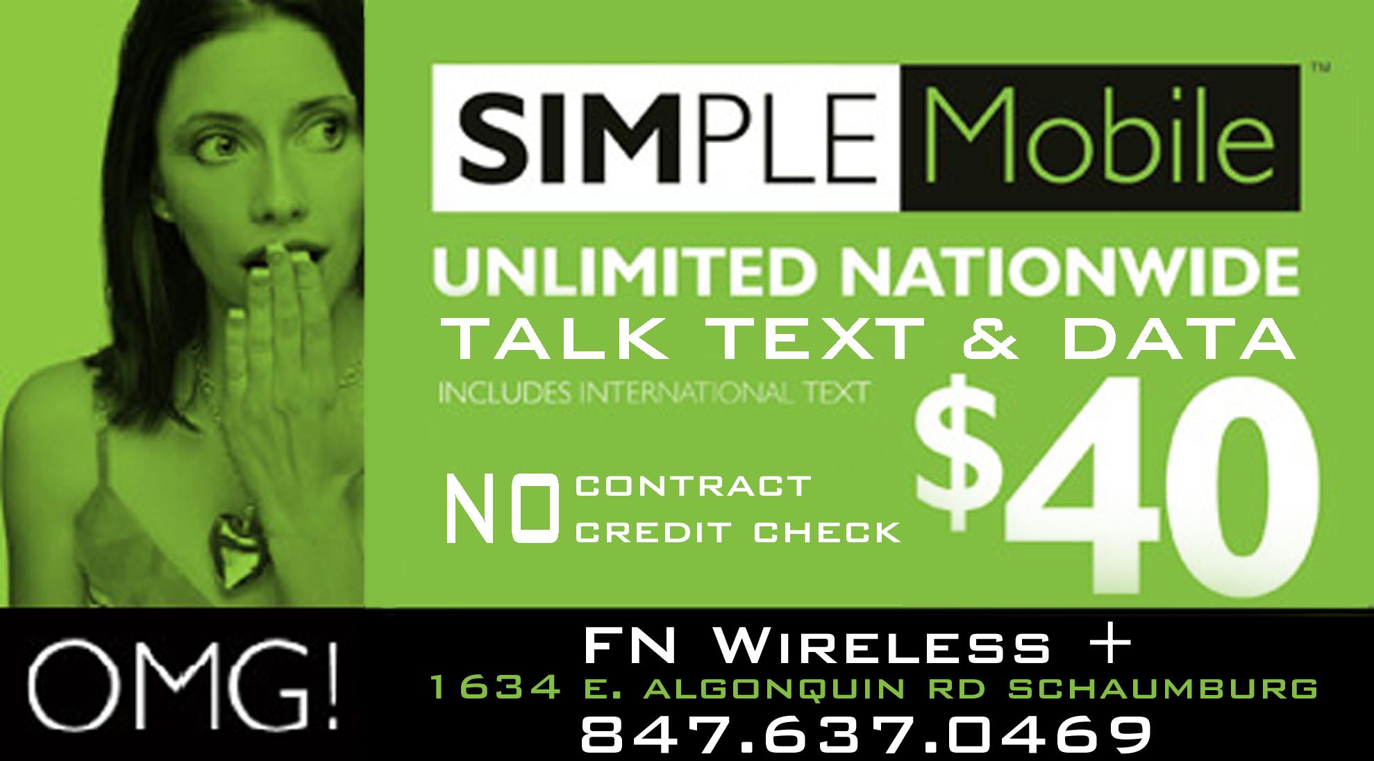 $40 /month UNLIMITED Talk-Text & Data