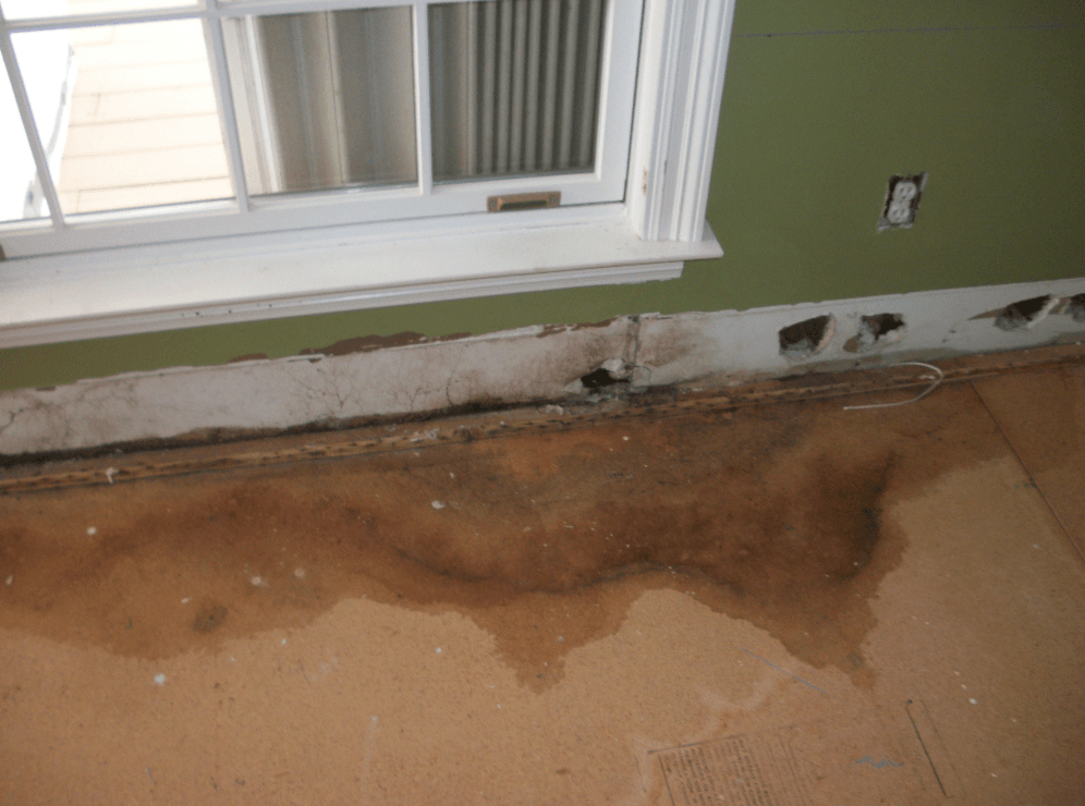 Examples of water damage