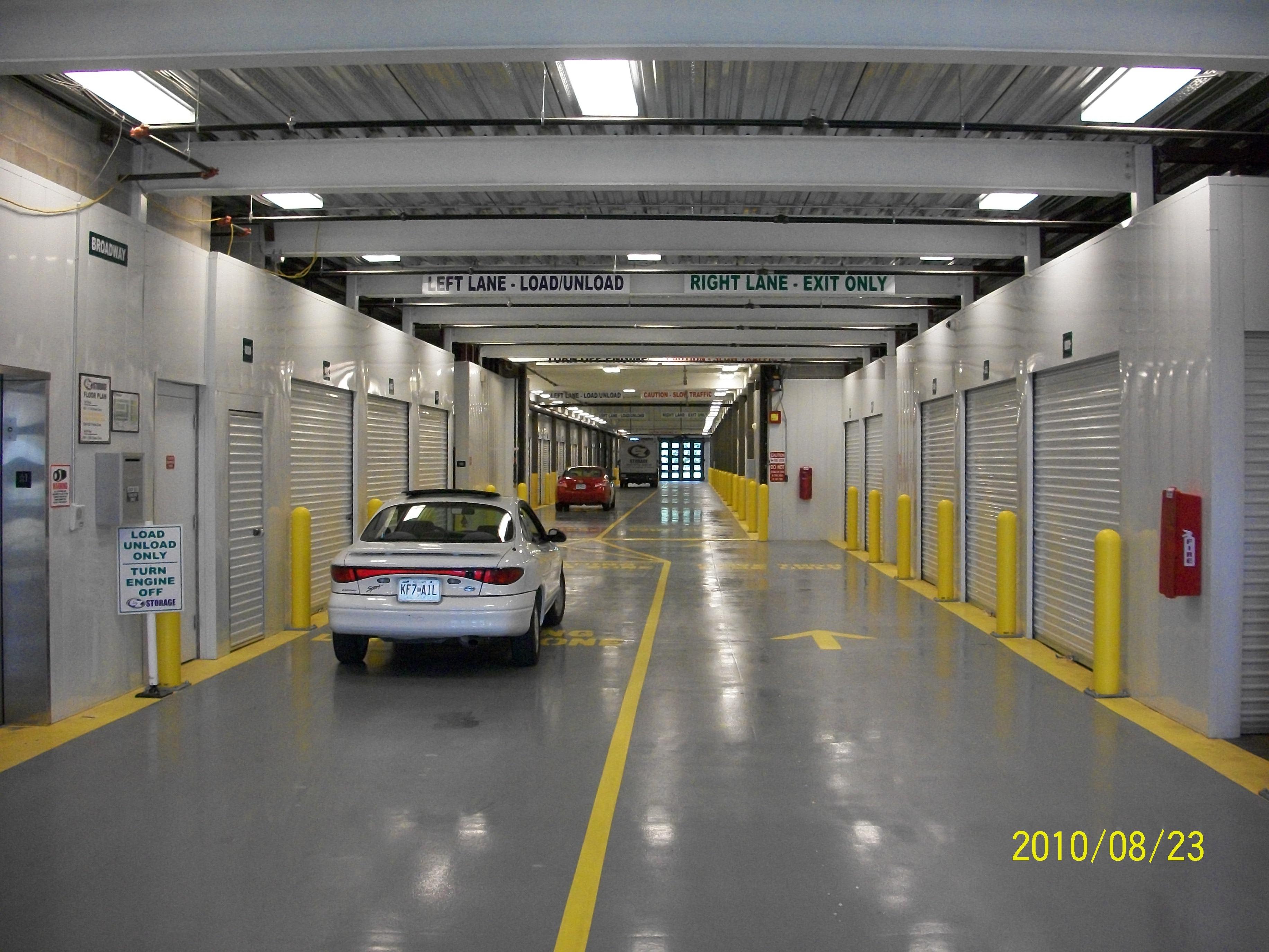 Drive-through facility for loading and unloading in any weather.