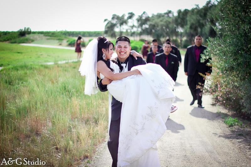 Journalistic shot of a wedding shoot