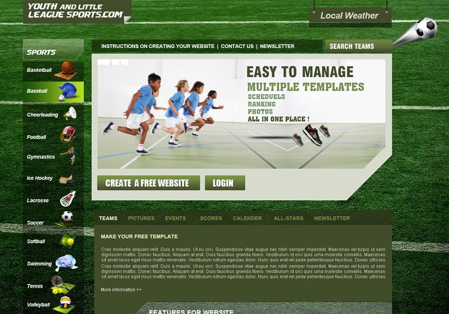 Sports website for kids.