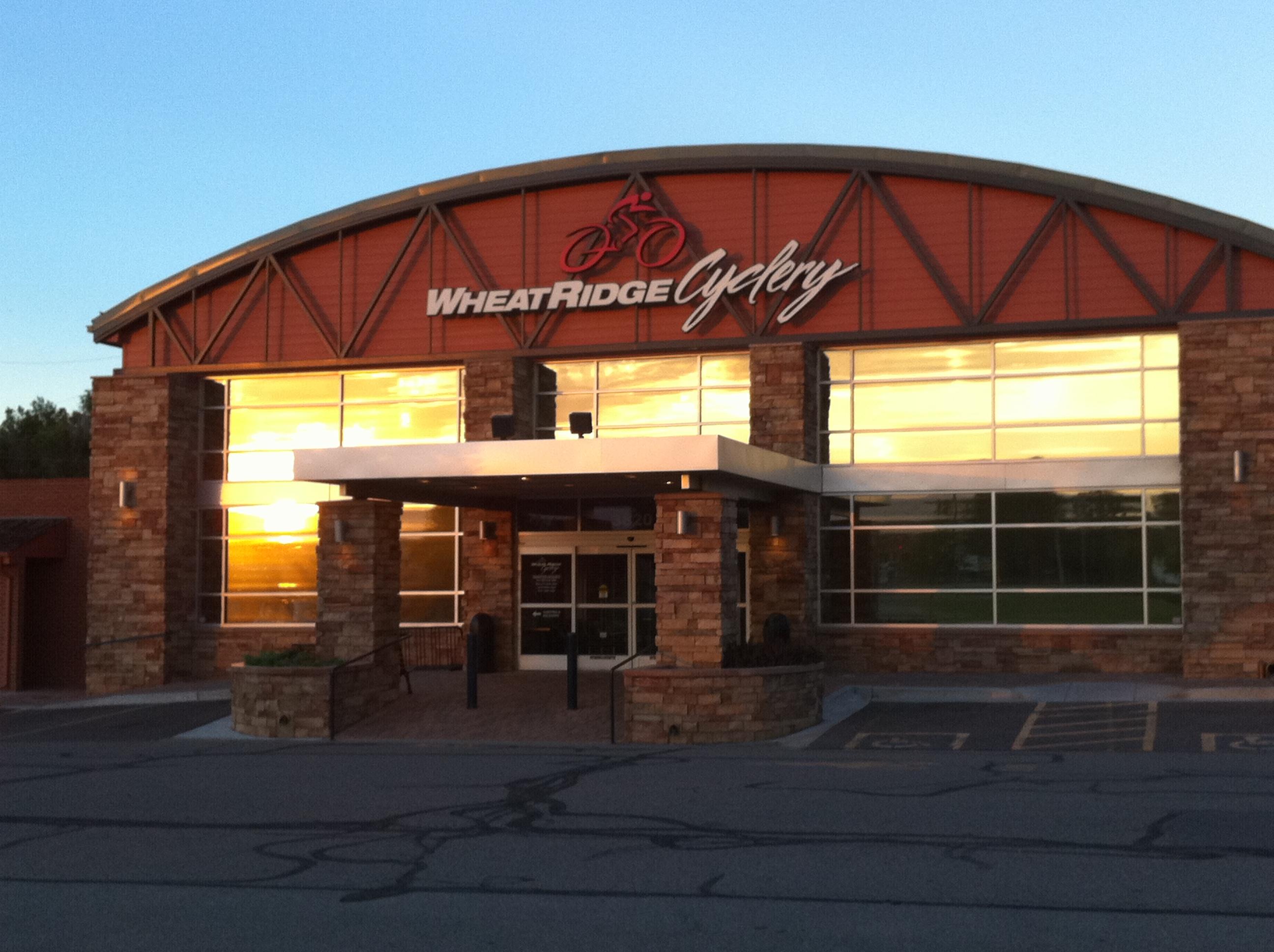 Colorado sunset reflected in the front windows