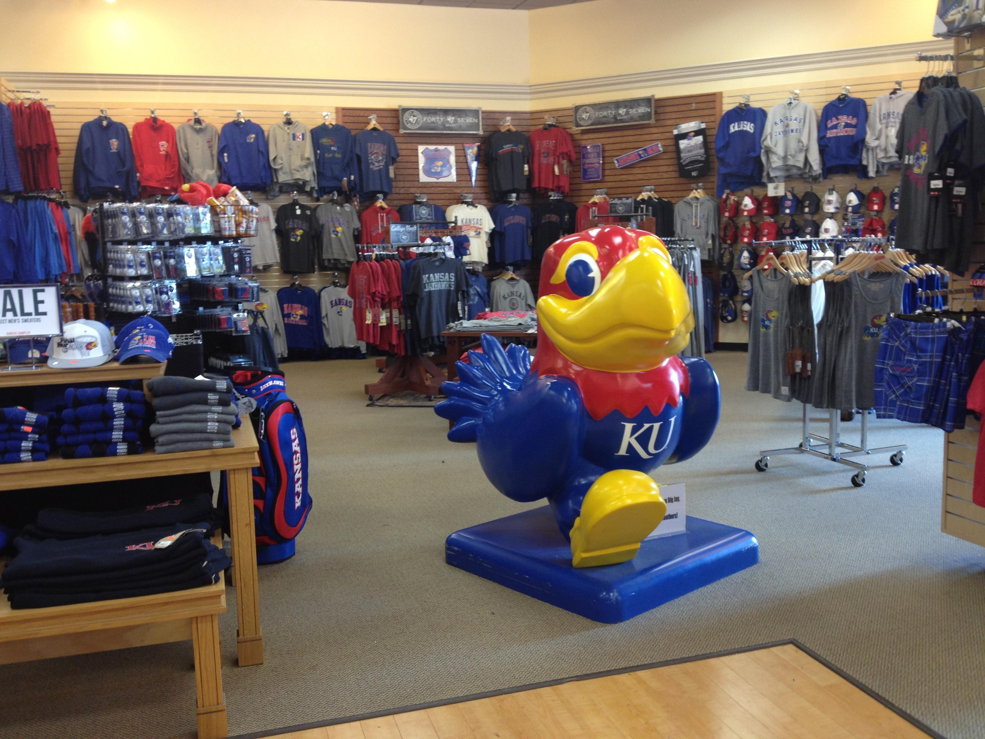 We have plenty of Kansas Jayhawks t-shirts, KU tank tops, Jayhawk hats, Kansas shorts and any KU fan apparel you might need!