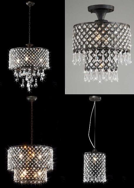 Antique Bronze Crystal Chandelier