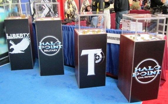 Custom Display cases w/ plexi-glass tops, Cherry sides & brand insert pannel on front