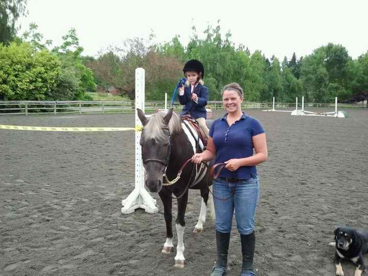 One of our young riders ready to horse show!