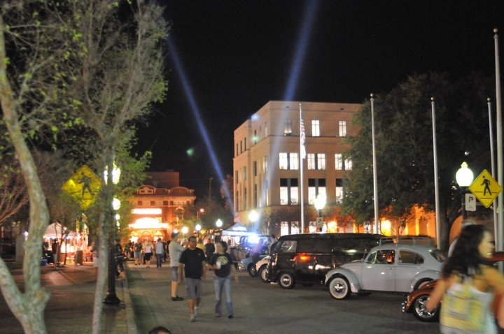 Searchlights Promoting Street Party