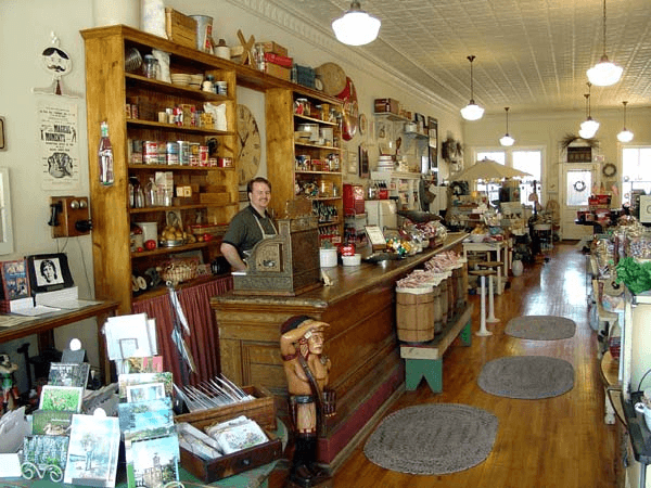 Inside store