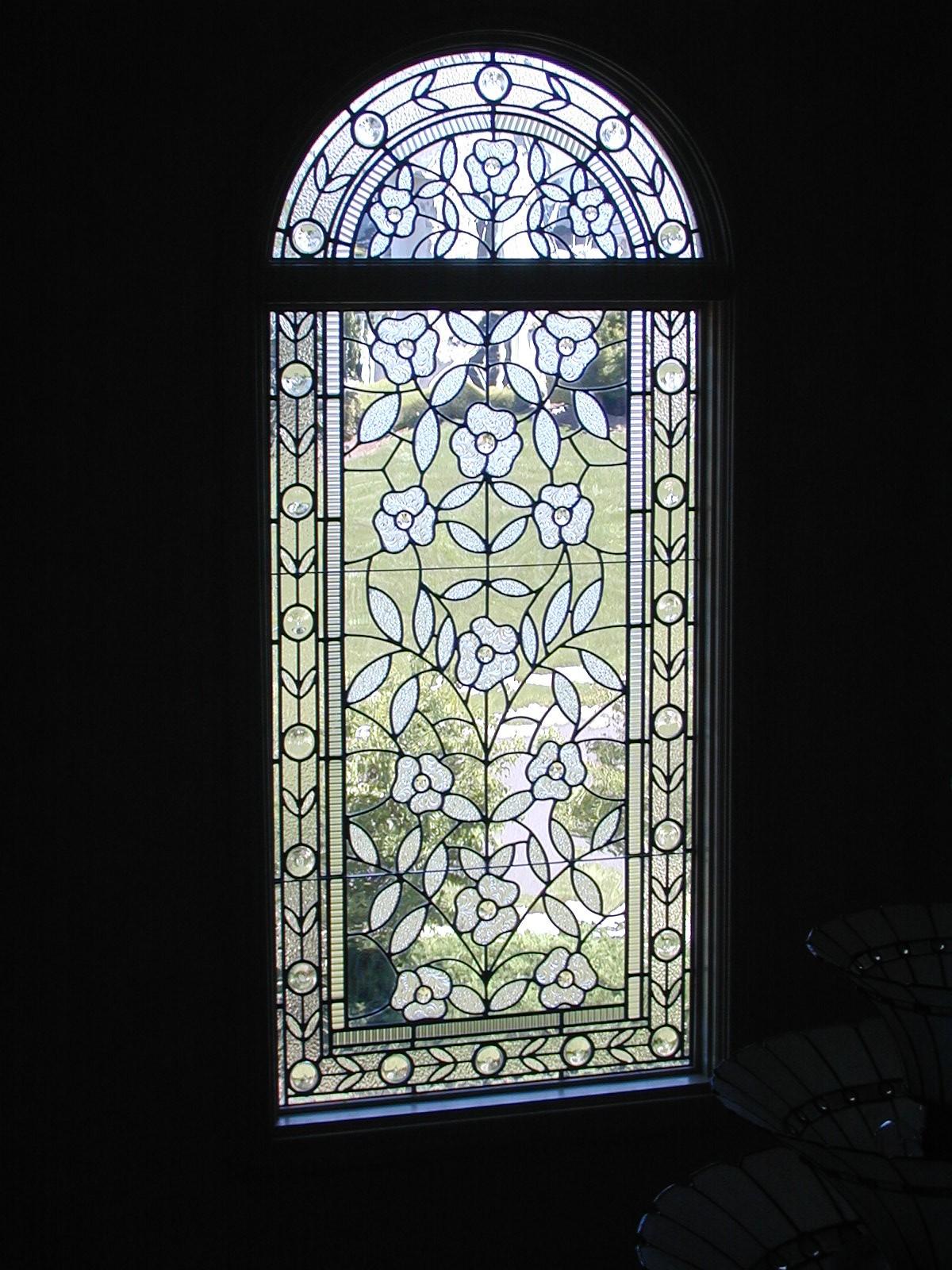 Beveled Window Example, Designed and Fabricated by Castle Studio Stained Glass