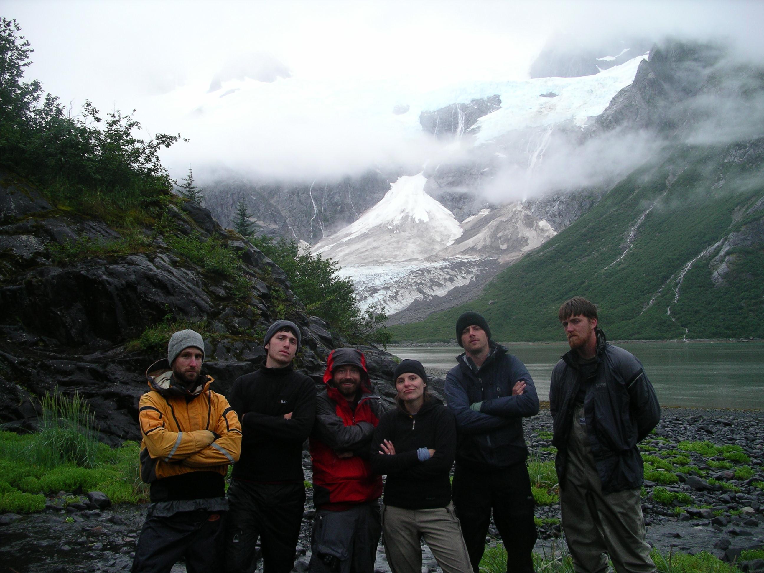 The RRT crew in Alaska at Northwestern Glacier