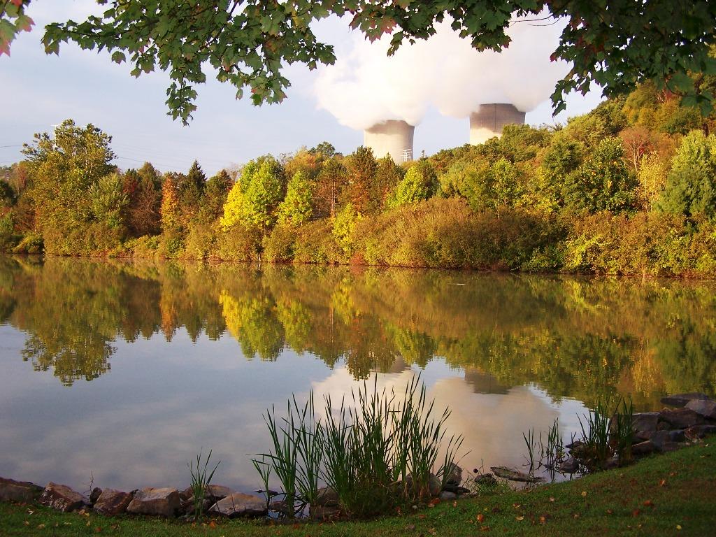 Cooling towers in autumn