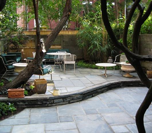 Flagstone Patio,Walkway,Bluestone,Lighting,Garden,Landscape Design by New York Plantings Garden Design,Landecapers,