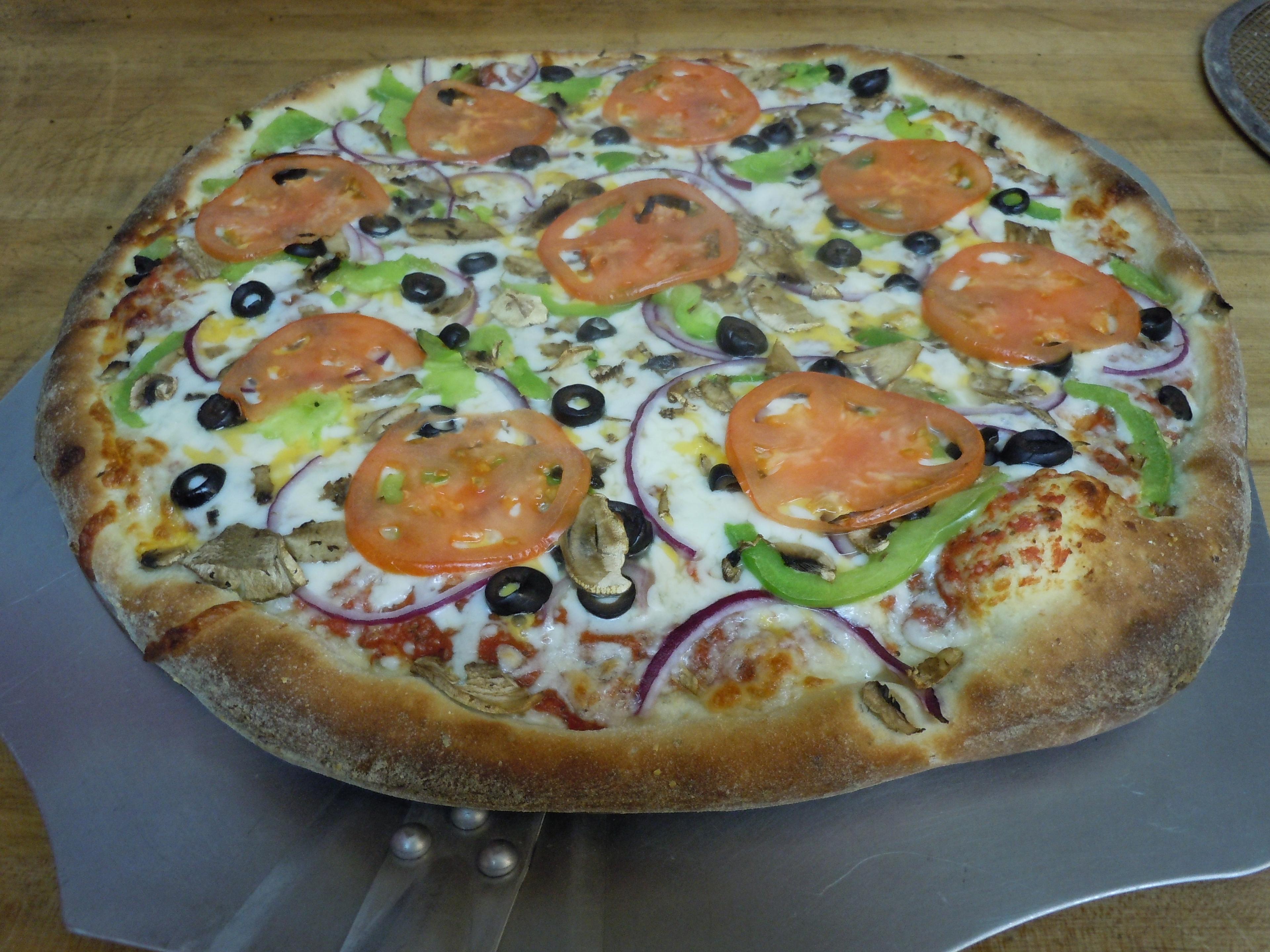 The Herbivore, our veggie pizza!