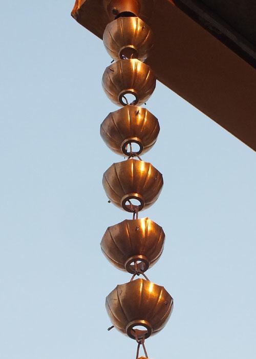 Copper Umbrella Rain Chain