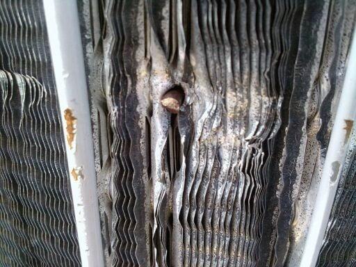 Corroded Evaporator Coil. - Consider a Maintenance Package