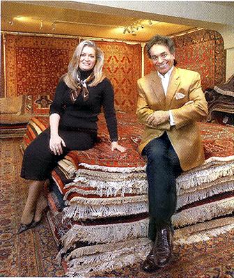 Theresa & Ali Nejad in their Bucks County rug showroom