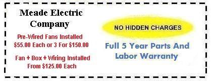 Ceiling Fan Coupon From Electricians Mesa AZ