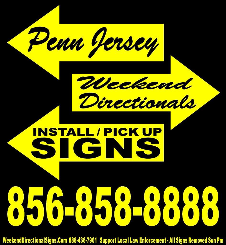 Penn Jersey Weekend Directional Signs