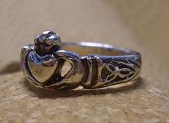 Classic Claddagh with trinity knots