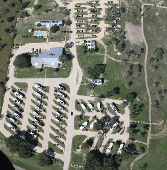 Aerial photo of RV park