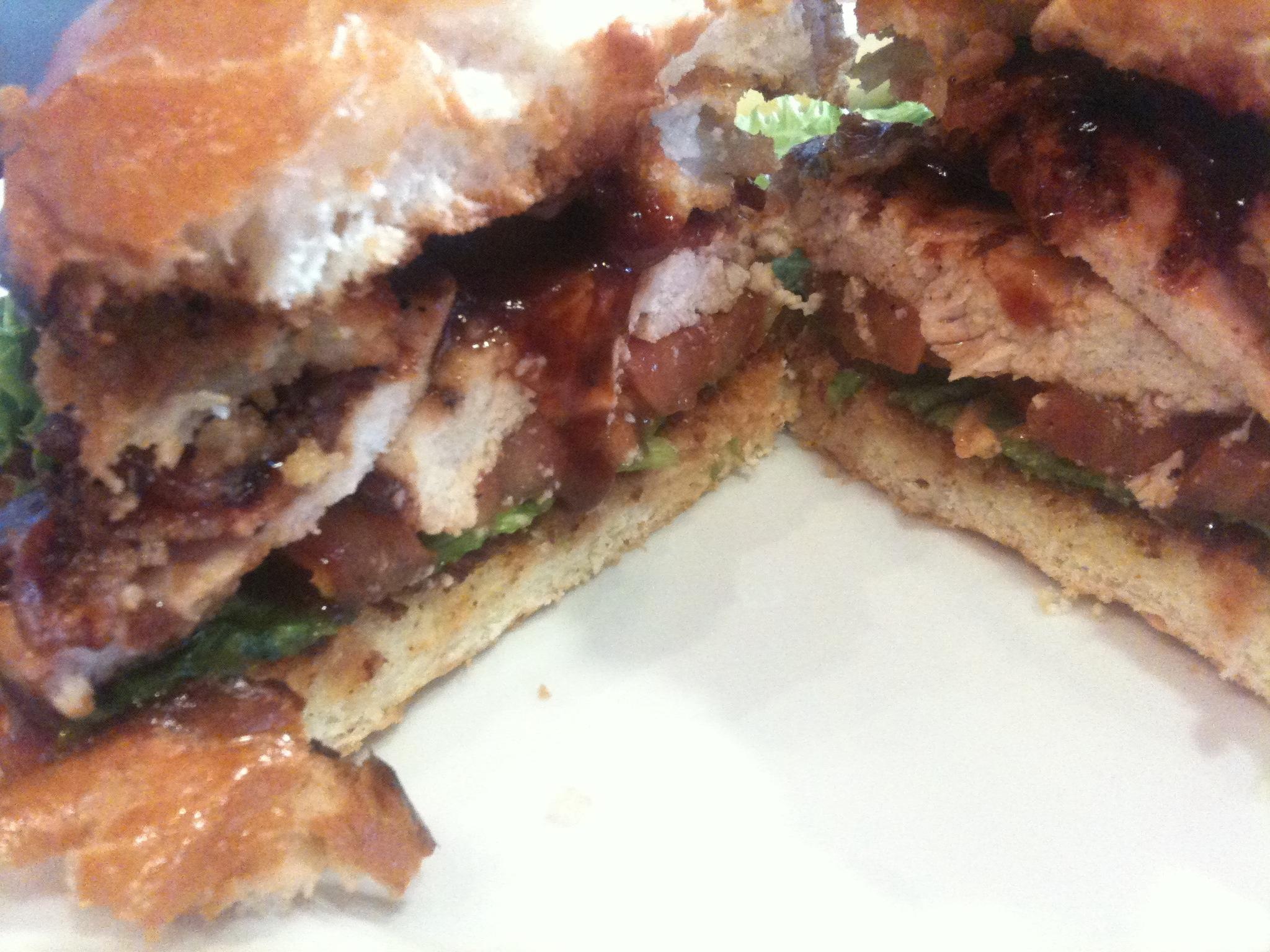 BBQ Bacon Chicken Sandwich on Brioche Bun