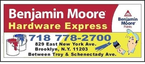 Hardware Express True Value is Located at 829 East New York Avenue, (between Troy Avenue & Schenectady Avenue), in Crown Heights,  TelePhone 718-778-2700    www.CHTRUEVALUE.COM