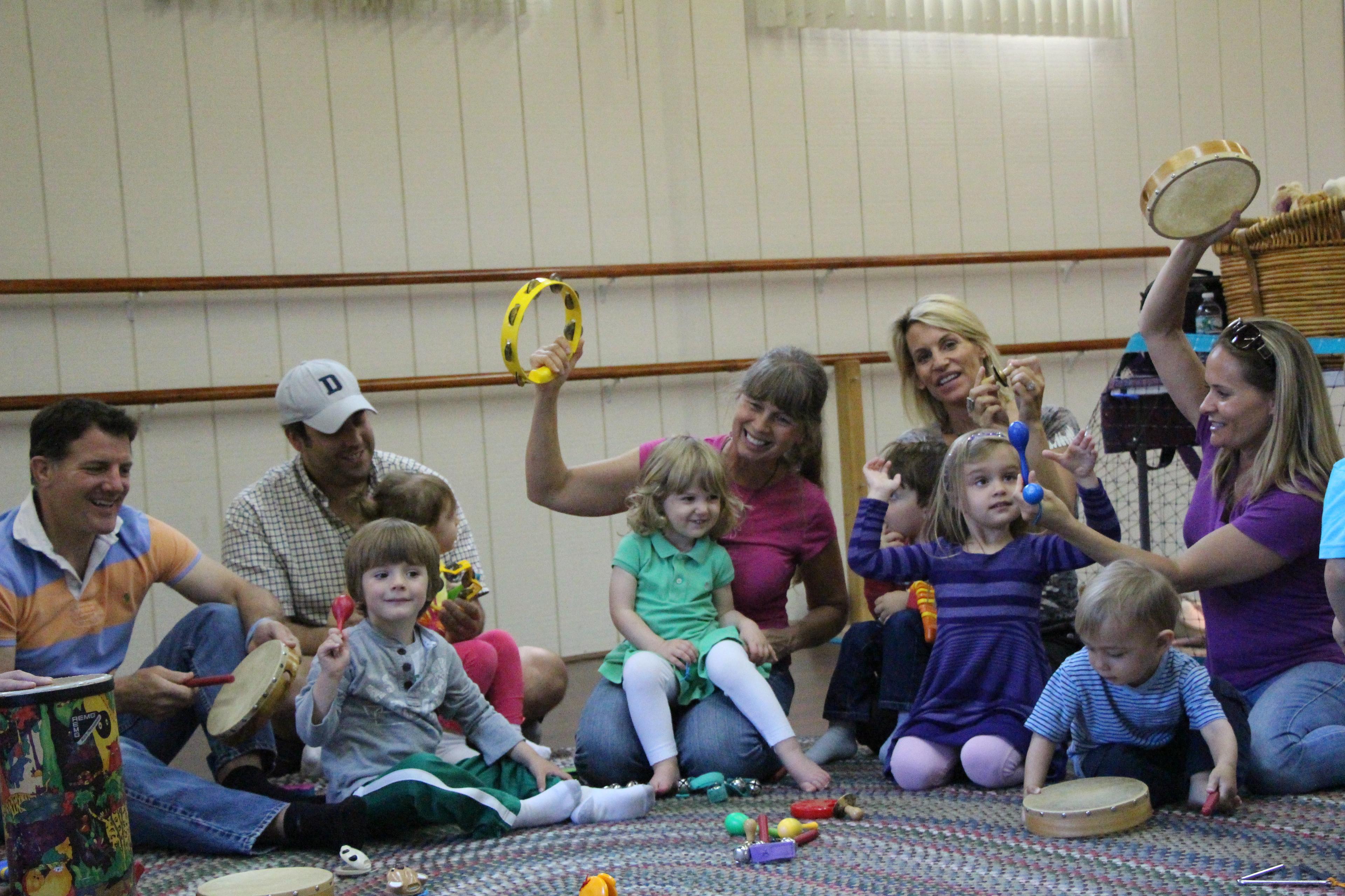 Playing instruments and singing with families