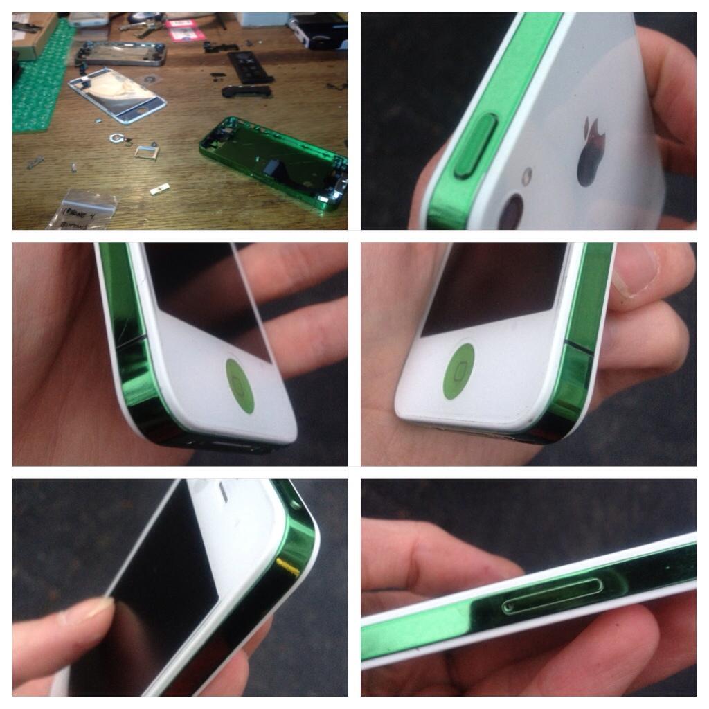 Green iPhone 4 Midframe Swap