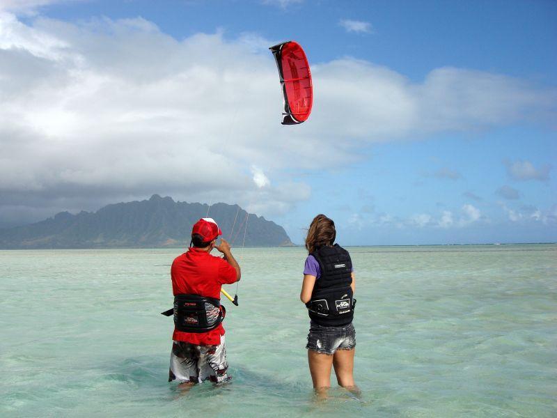 Kitesurf Instruction in Action