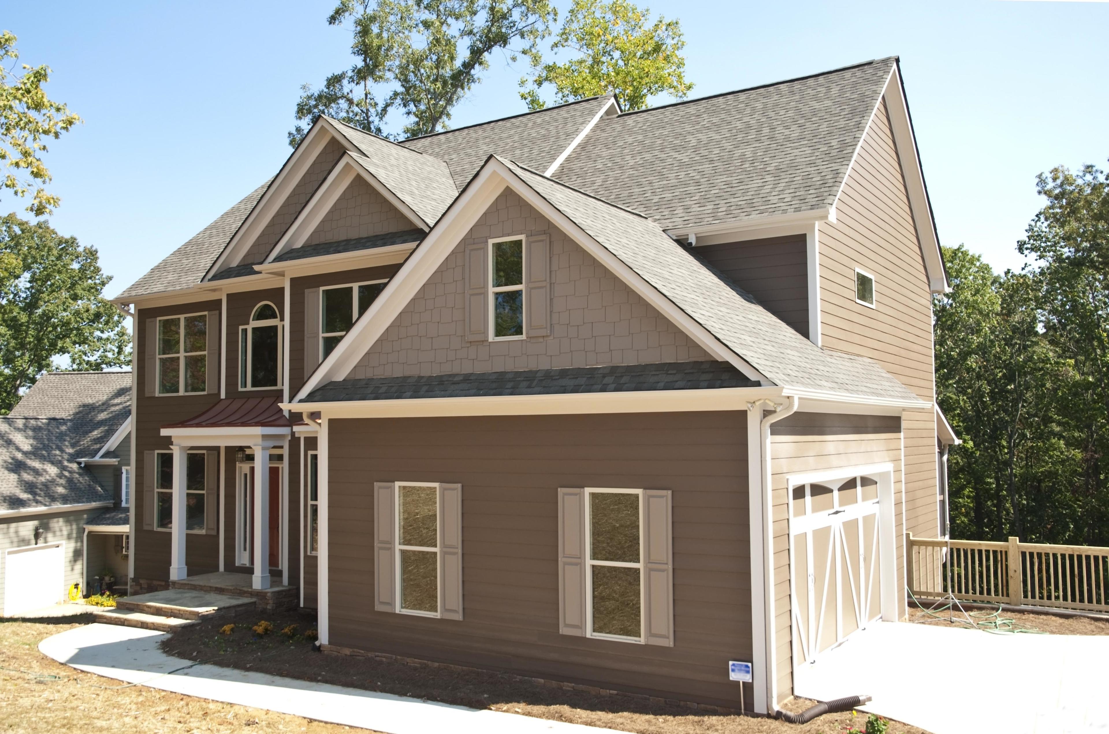 Seamless gutters installed new home