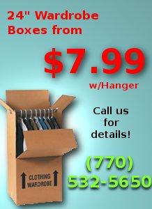 $7.99 - 46" New Wardrobe Moving Boxes w/ metal hanger bar. Double Wall 100lb capacity for moving