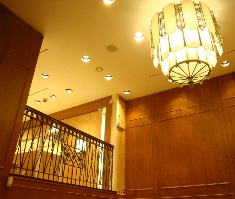 Vintage Lalique Chandelier in new Boston Flagship store