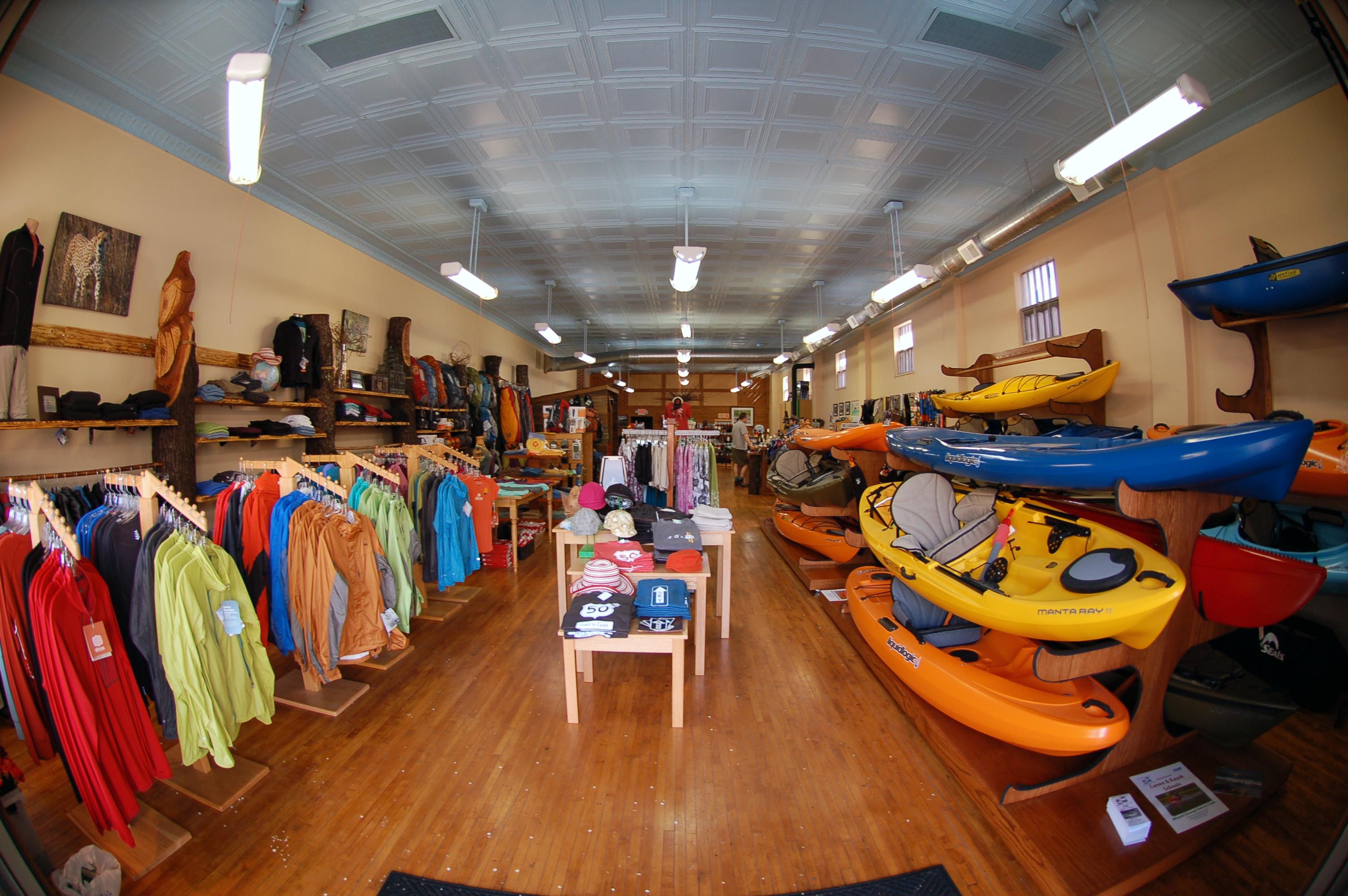 A sample of the Kayaks and Gear at RRT