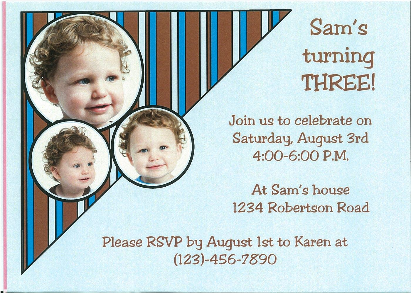 Party Invitations with Photos