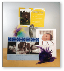 Magnetic announcements, invitations and holiday cards