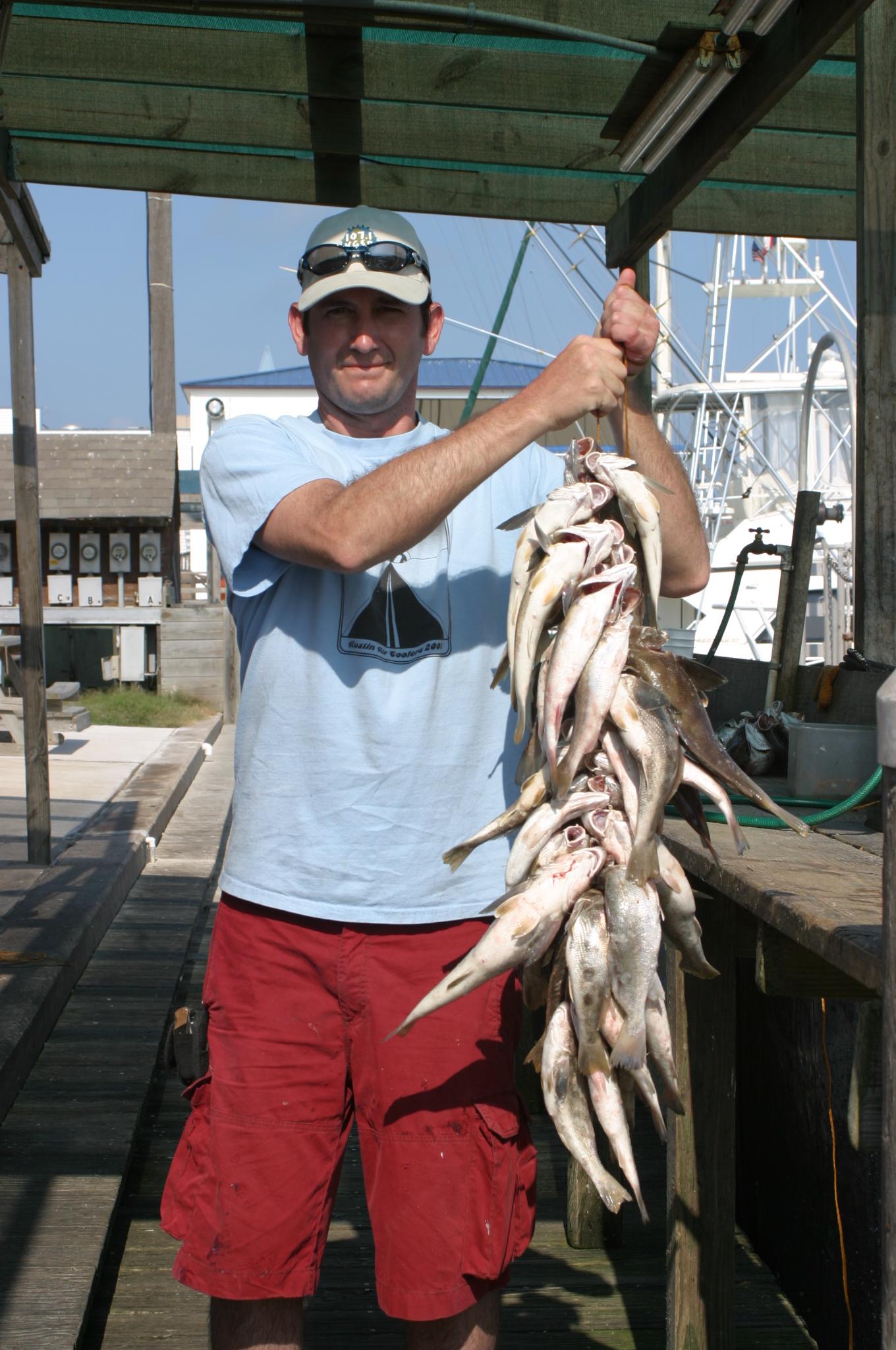 Bay fishing aboard the Hard Bottom Too.