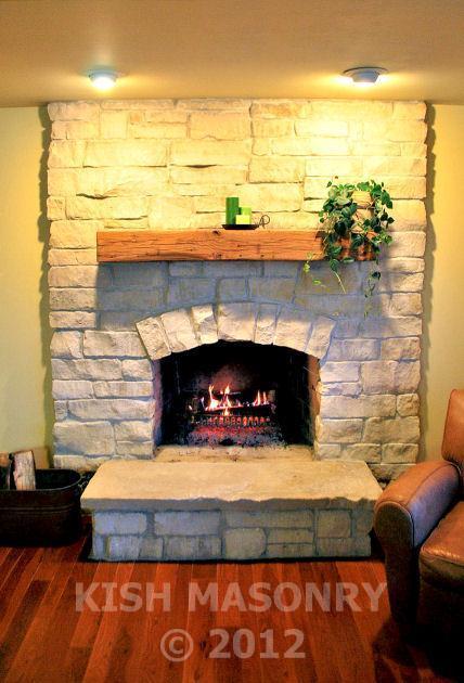 Fireplace Stone Refacing