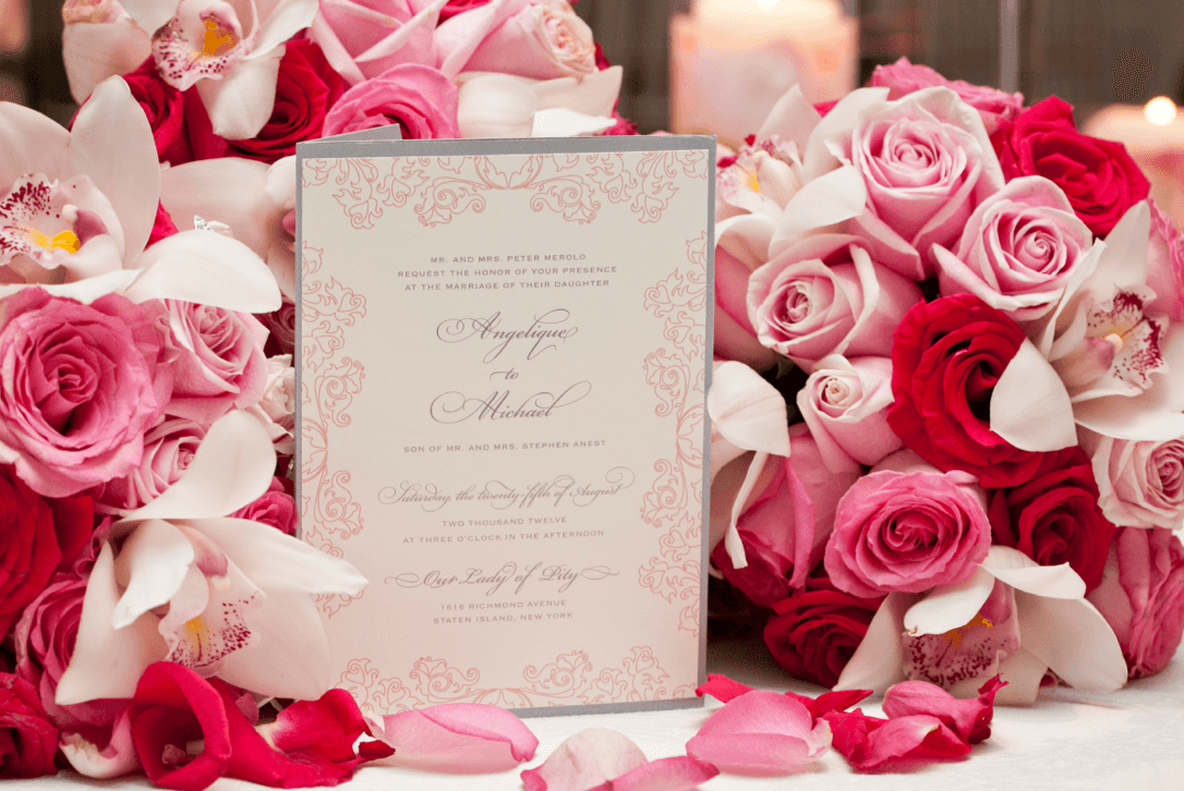 NY, NJ wedding invitation, designed by Eutopia Events