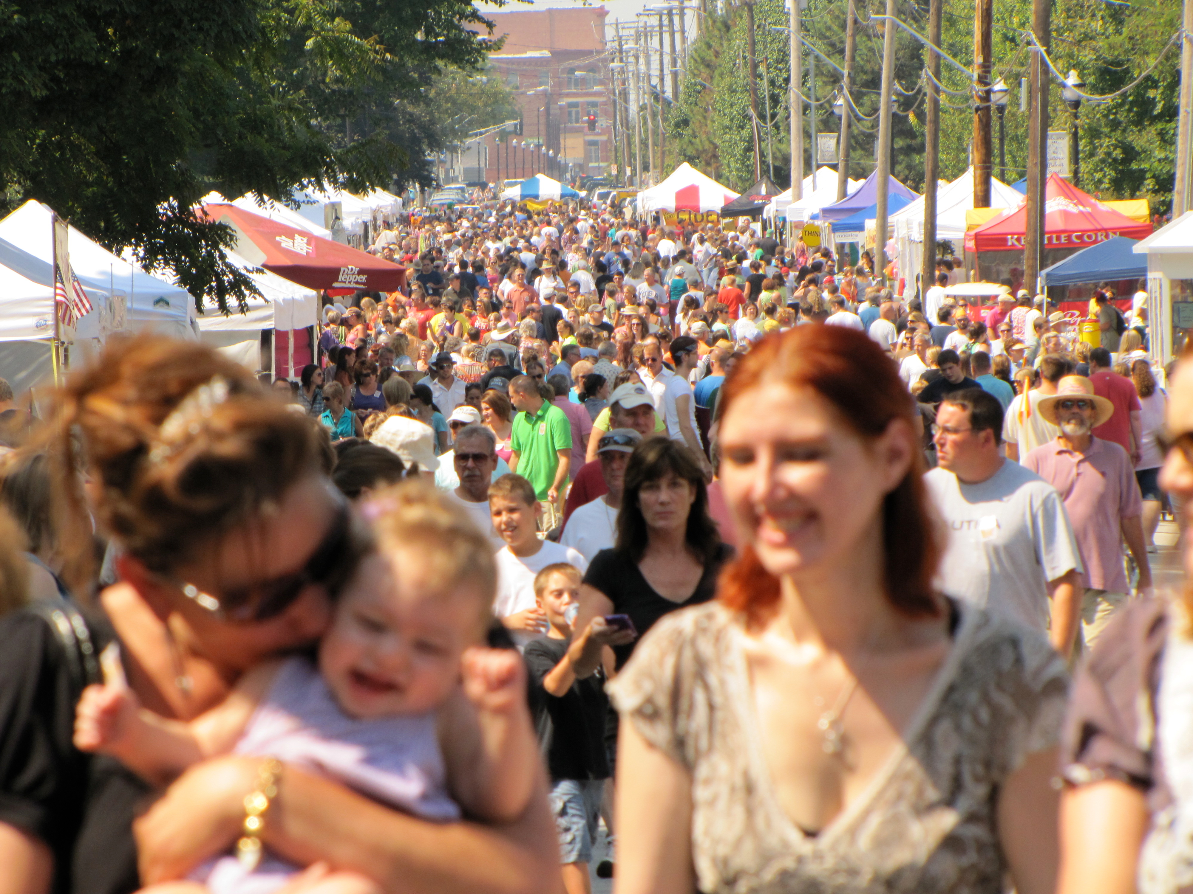 On of 2 festivals in front of the Inn