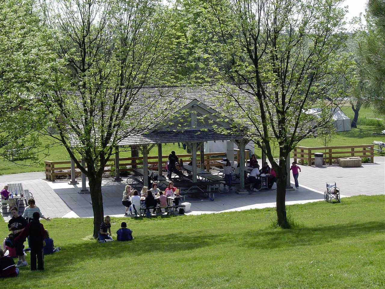 Picnic shelter at Eagle Island State Park