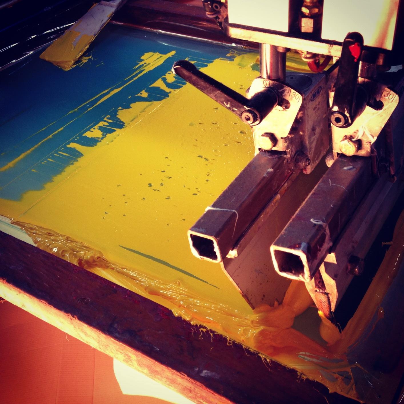 Screen Printing in Action!