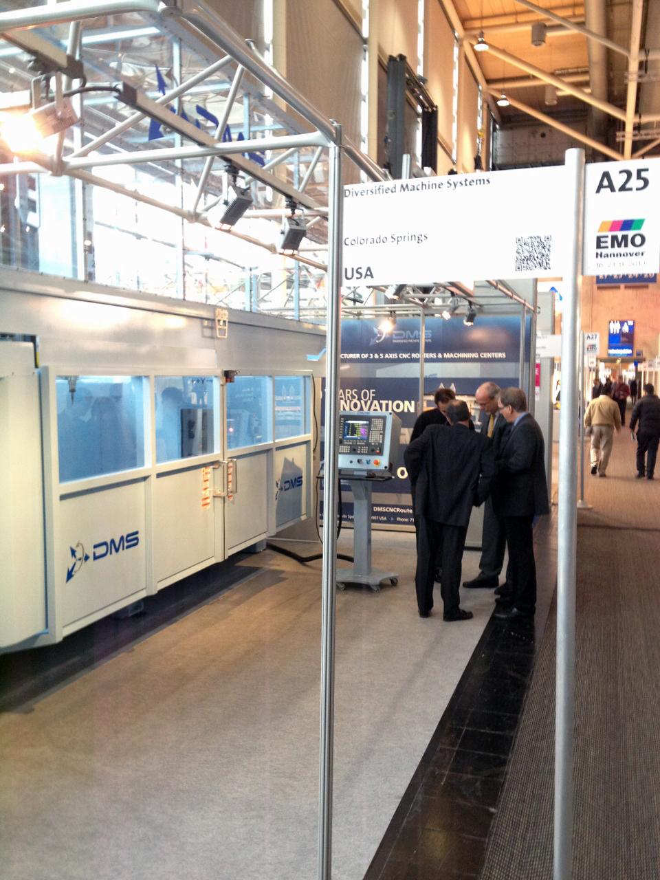 Diversified Machine Systems (DMS) Exhibits a DMS Enclosed 5 Axis CNC Router at the World's Largest Machining Expo - EMO Hannover 2013