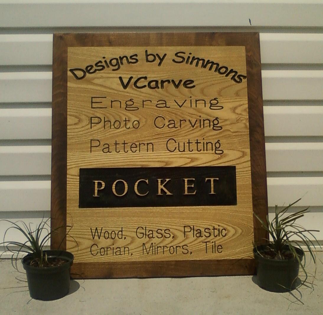 Sign we made for our business using the CNC Machine