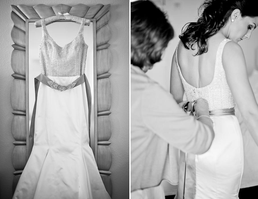 Bride getting ready at One Ocean Resort in Atlantic Beach, FL