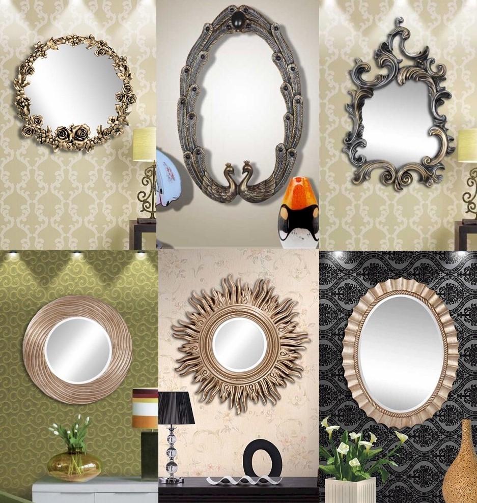 Gold and Silver Ornate Mirrors