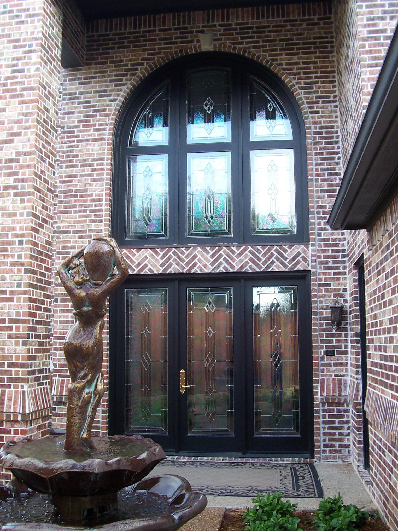 Custom Leaded Glass Door