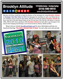 Brooklyn Attitude Voted Best Salon in Saratoga