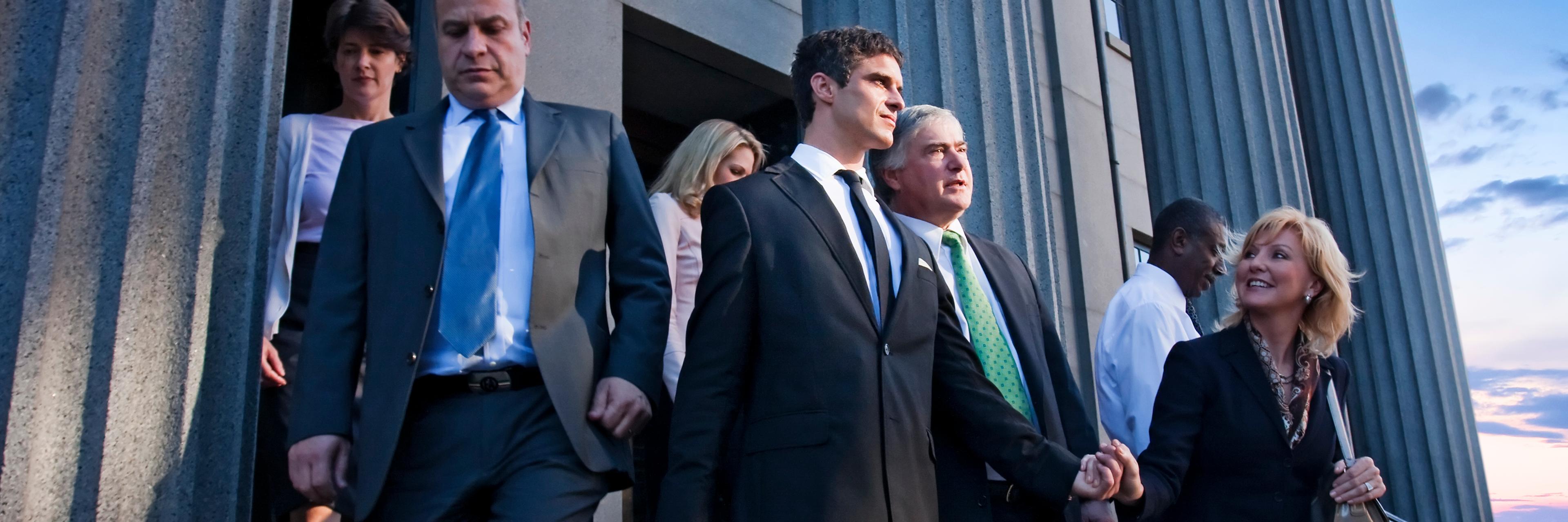 Jason Cerbone and Adam Cerbone on the Courthouse Steps after Winning DUI Trial